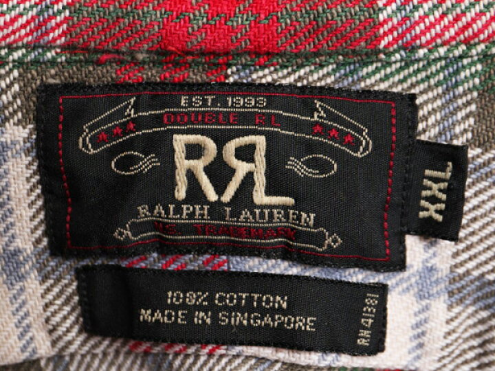 楽天市場】90s 初期タグ RRL ラルフローレン チェック ヘビー 