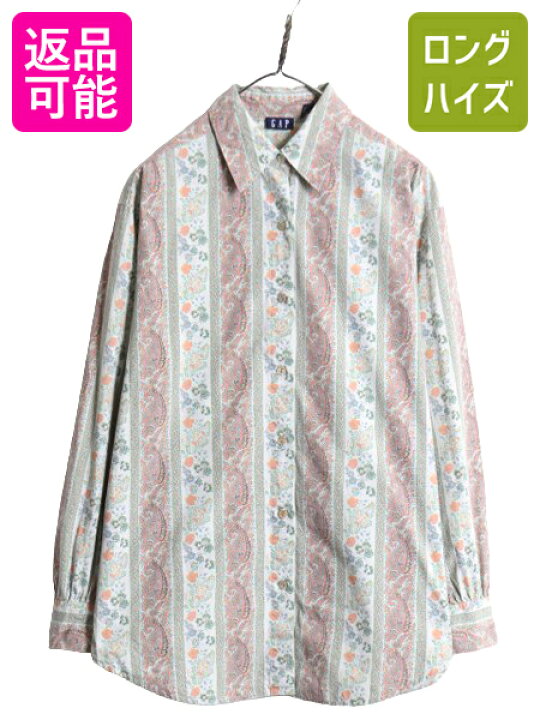 楽天市場】90s OLD GAP 花柄 長袖 シャツ レディース M オールド 
