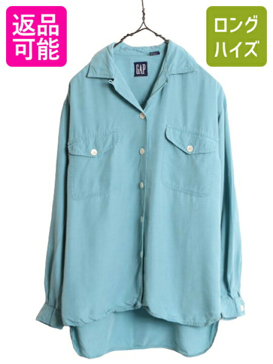 楽天市場】90s OLD GAP 100% レーヨン オープンカラー 長袖 シャツ 