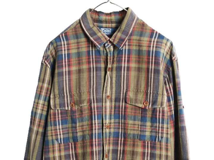 楽天市場】00s ポロ ラルフローレン チェック 長袖 シャツ メンズ XL  