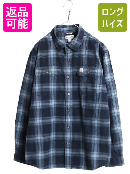 楽天市場】US企画 カーハート チェック 長袖 ヘビー フランネル シャツ 
