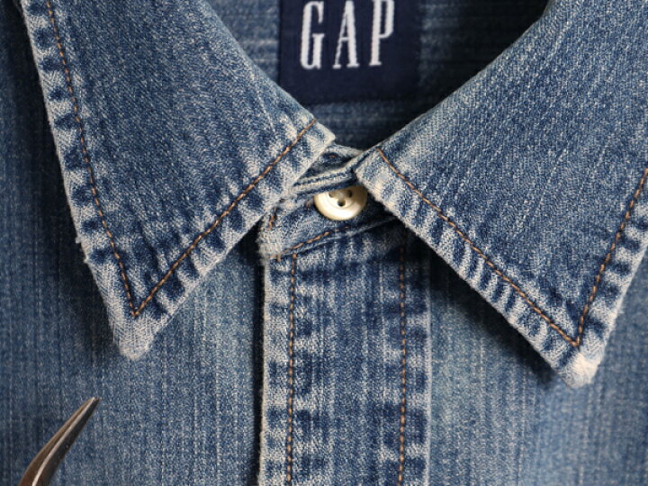 楽天市場】00s OLD GAP 長袖 デニム シャツ メンズ L 古着 オールド 