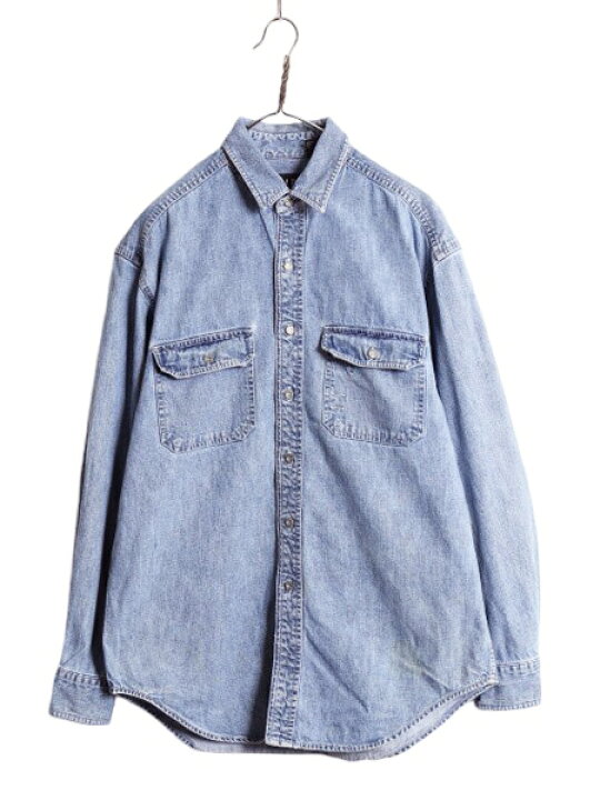 楽天市場】90s OLD GAP 長袖 デニム シャツ メンズ M 90年代 オールド 