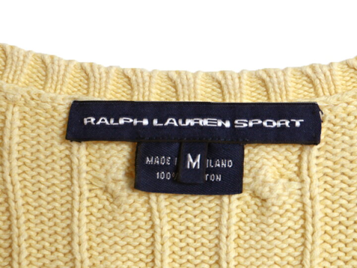 楽天市場】ラルフローレン Vネック コットン ケーブル ニット セーター  