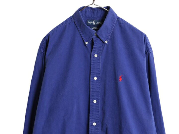 楽天市場】90s ラルフローレン 長袖 ボタンダウン シャツ メンズ L 