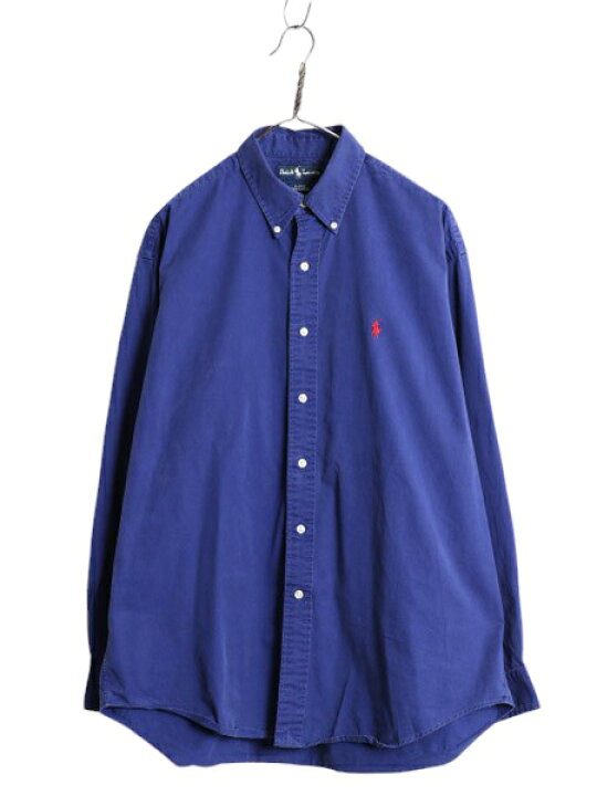 楽天市場】90s ラルフローレン 長袖 ボタンダウン シャツ メンズ L  