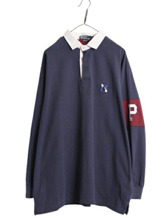楽天市場】90s ポロ ラルフローレン 長袖 ラガー シャツ メンズ XL 