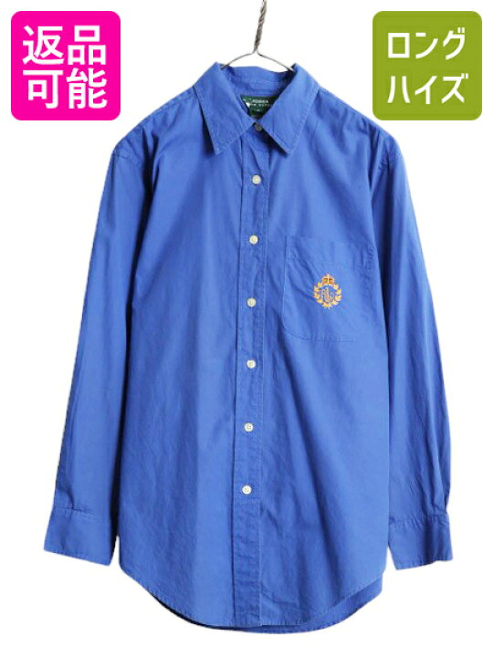楽天市場】90s LAUREN ラルフローレン 長袖 シャツ 8 レディース M 程 