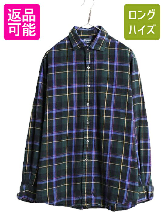 楽天市場】90s ポロ ラルフローレン チェック フランネル シャツ 