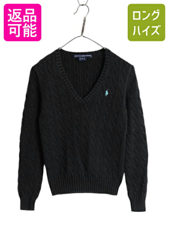 楽天市場】ラルフローレン Vネック コットン ケーブル ニット セーター  