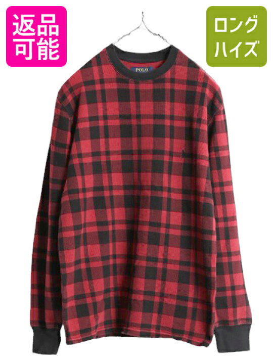 楽天市場】ポロ ラルフローレン チェック コットン サーマル 長袖 T 