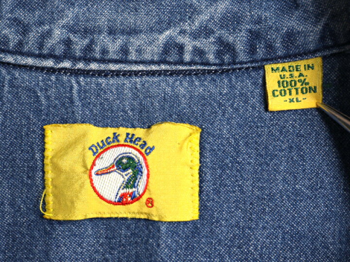 楽天市場】90s USA製 ダックヘッド ボタンダウン 長袖 デニム シャツ 
