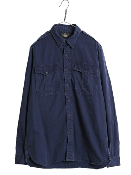 楽天市場】RRL ラルフローレン 長袖 オフィサー シャツ メンズ L ポロ  