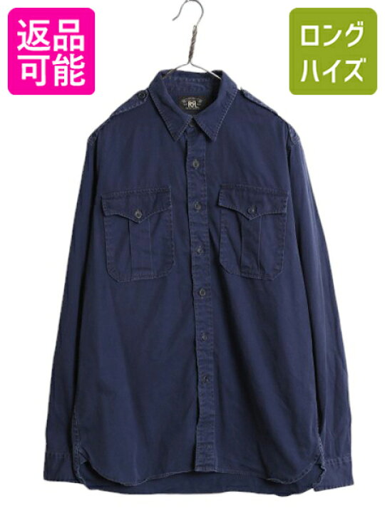 楽天市場】RRL ラルフローレン 長袖 オフィサー シャツ メンズ L ポロ 