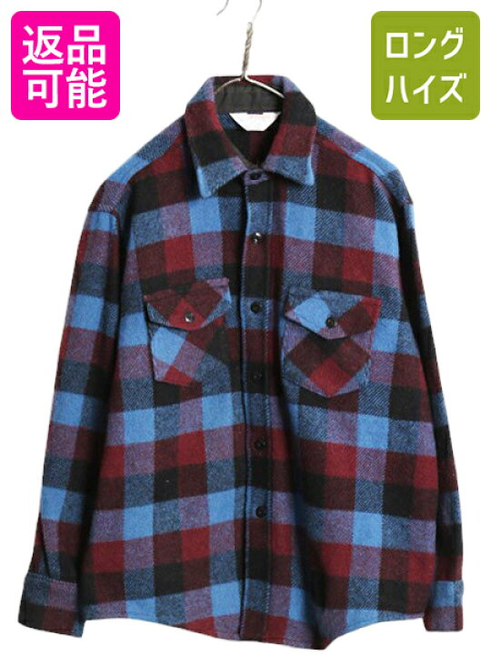 楽天市場】70s USA製 FROSTPROOF ブロック チェック CPO ウール シャツ 