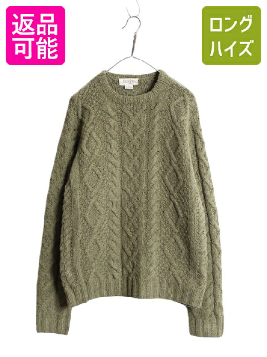 楽天市場】00s 手編み J CREW フィッシャーマン ハンド ニット 