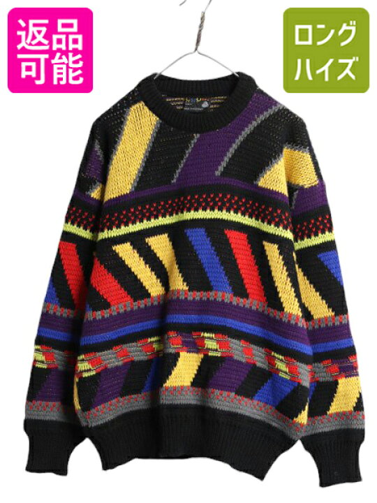 楽天市場】90s オーストラリア製 COOGI 総柄 ウール ニット セーター  