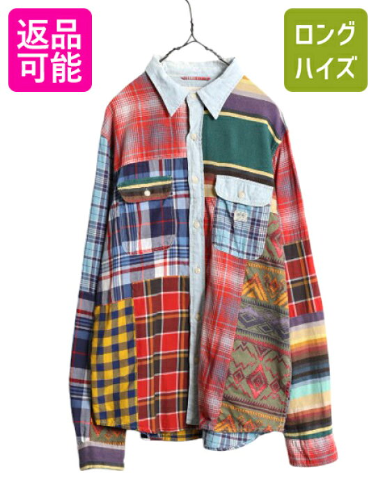 楽天市場】デニム&サプライ ラルフローレン 総柄 パッチワーク 長袖 