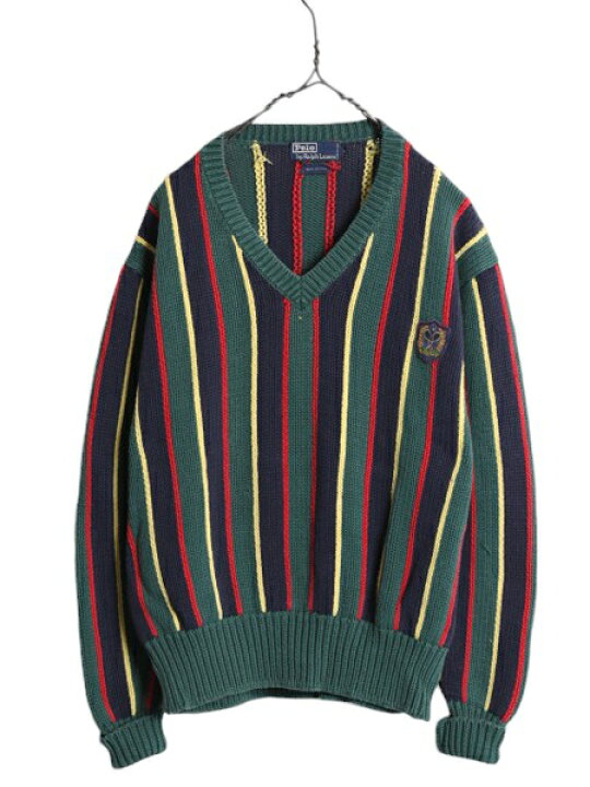 楽天市場】90s ポロ ラルフローレン ストライプ ニット セーター 