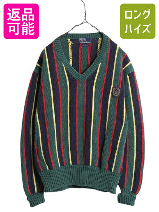 楽天市場】90s ポロ ラルフローレン ストライプ ニット セーター 
