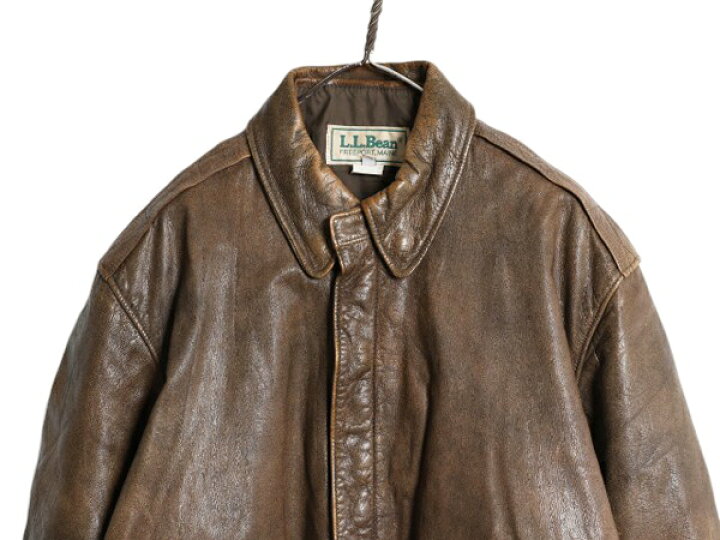 80sUSA製 L.L.Bean A-2 レザー フライトジャケット