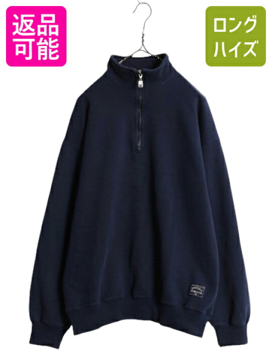 楽天市場】90s USA製 ラッセル ハーフジップ 無地 スウェット メンズ 