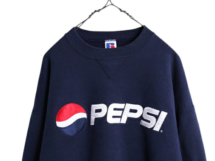 楽天市場】90s USA製 ラッセル ペプシ ロゴ 刺繍 スウェット メンズ  