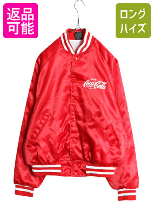 楽天市場】80s USA製 コカコーラ ナイロン サテン スタジャン メンズ M  