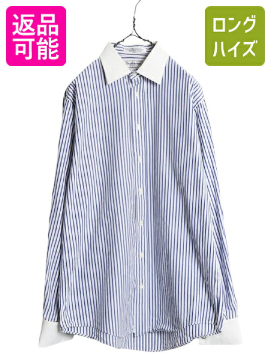 楽天市場】90s USA製 バーバリーストライプ 長袖 クレリック シャツ 