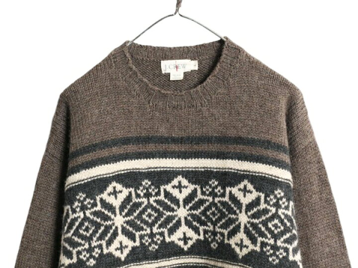 J.CREW 雪の結晶柄セーター ウール100% ヴィンテージ 【公式通販】 90s 