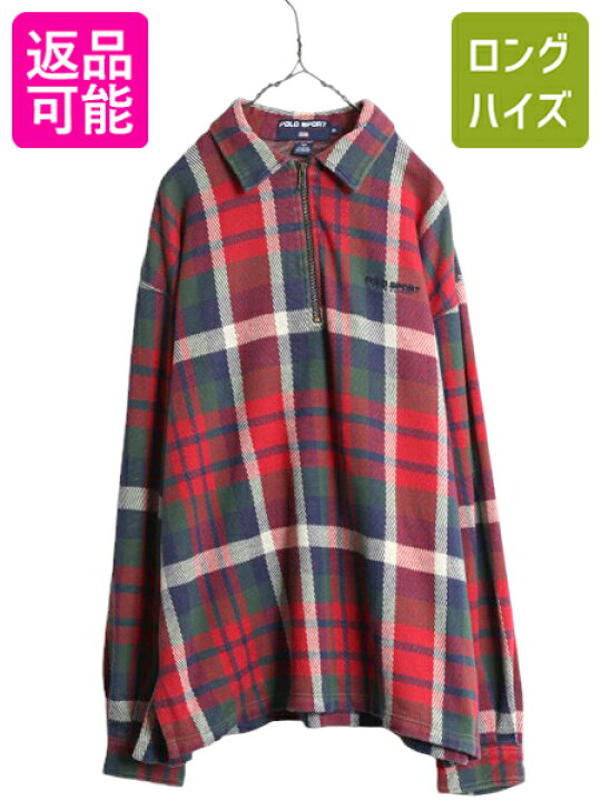 楽天市場】90s ポロスポーツ ラルフローレン ハーフジップ チェック 