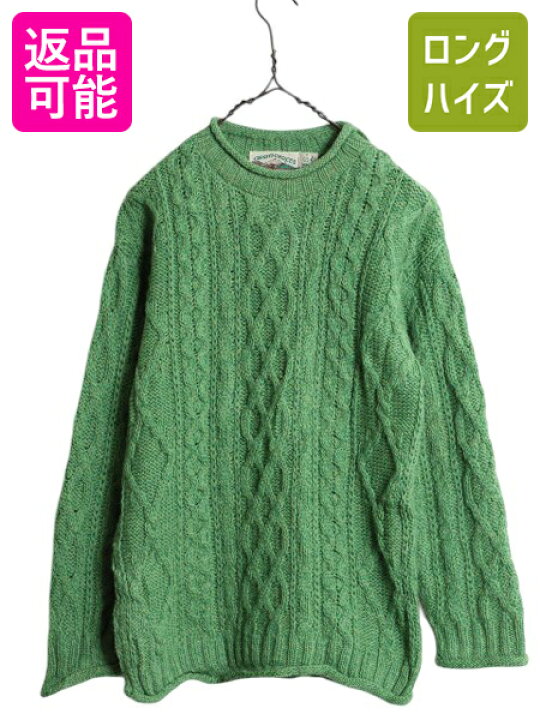 楽天市場】アイルランド製 aran crafts ロールネック フィッシャーマン  