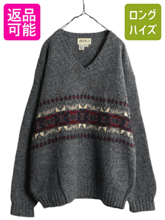楽天市場】90s USA製 エディーバウアー Vネック 二ット セーター 