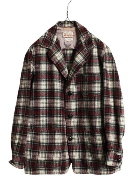 楽天市場】50s USA製 マクレガー チェック ウール テーラード  