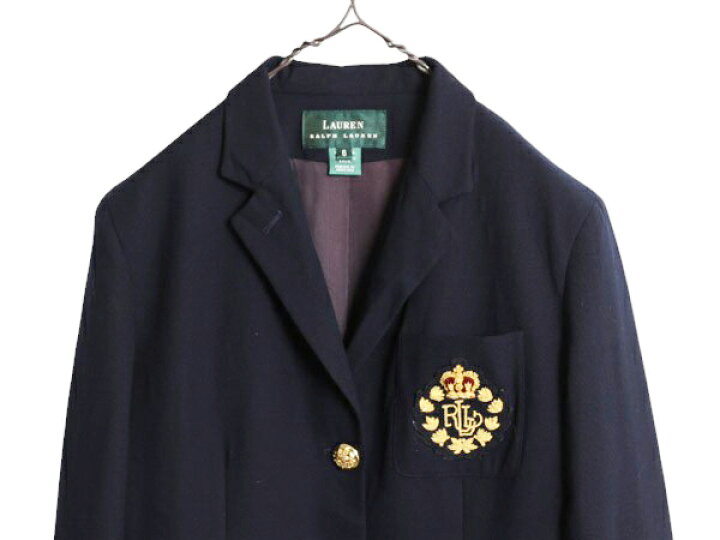 90s USA製 LAUREN ラルフローレン テーラード ジャケット レディース  