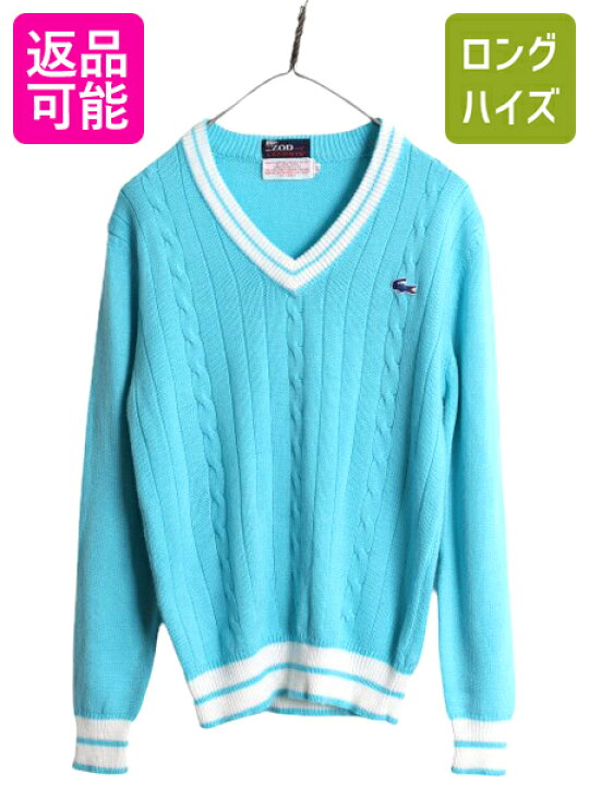 楽天市場】70s ラコステ Vネック アクリル チルデン ニット セーター  