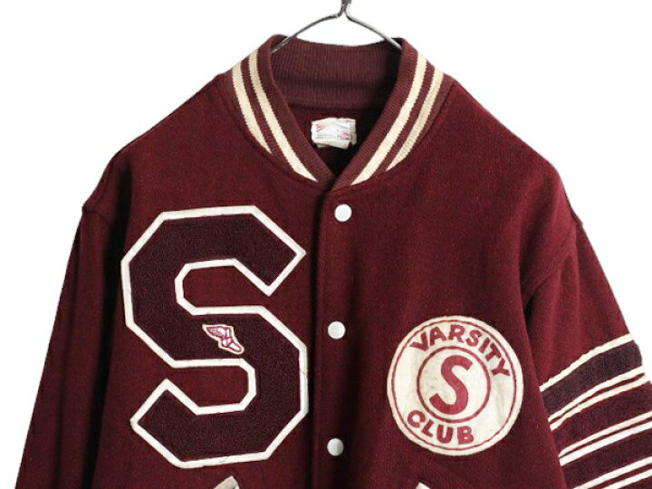 楽天市場】70s USA製 ☆ FELCO ウール スタジャン メンズ M 70年代  