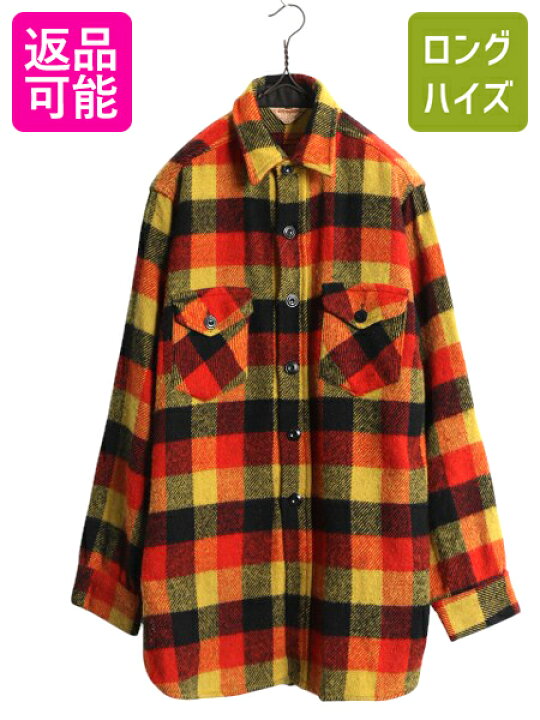 レトロ《US古着》ヴィンテージ ブロックチェック ウールコート 