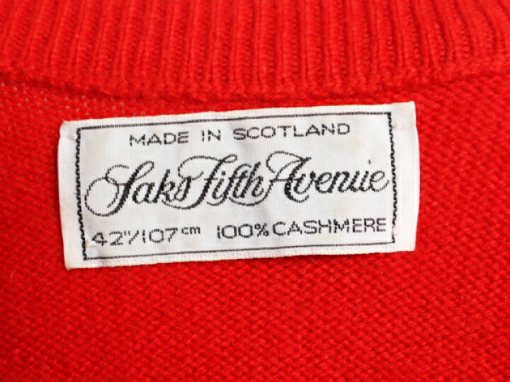楽天市場】80s スコットランド製 高級 100% カシミヤ Saks Fifth 