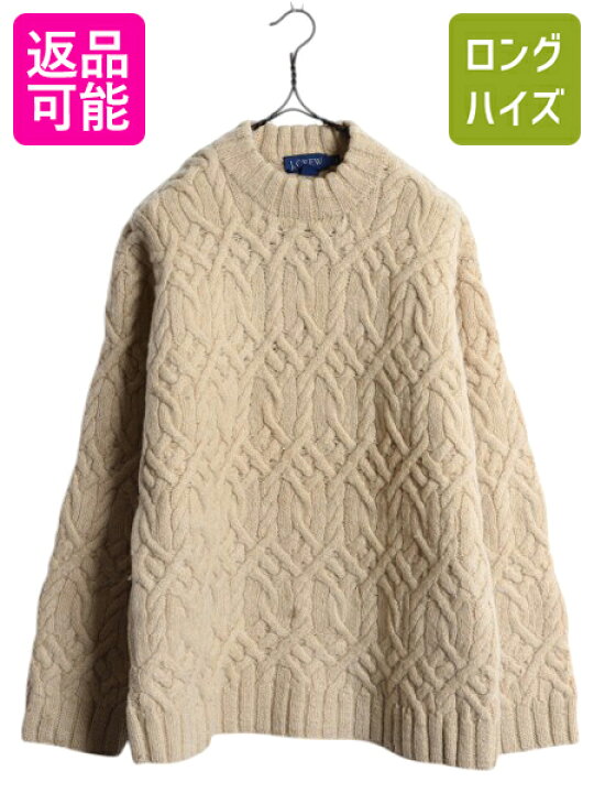楽天市場】90s 00s J CREW フィッシャーマン ウール ニット セーター 