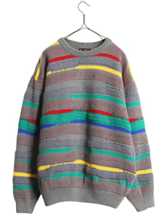 楽天市場】90s オーストラリア製 COOGI 3D 立体編み 総柄 ウール 