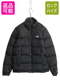 【7/9 最大半額SALE&ポイント5倍!!】 ノースフェイス ヌプシ ダウン ジャケット メンズ S / The North face NUPTSE アウトドア 700フィル ナイロン ハイネック ブルゾン 防寒 黒| 古着 中古 ブラック ダウンジャケット ナイロンジャケット ヌプシジャケット パッカブル ジャ