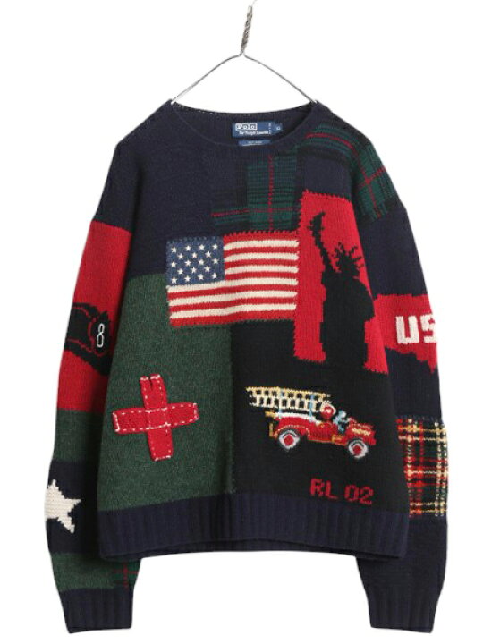 楽天市場】RL02 00s ☆ ポロ ラルフローレン 9.11 追悼 ハンドニット  