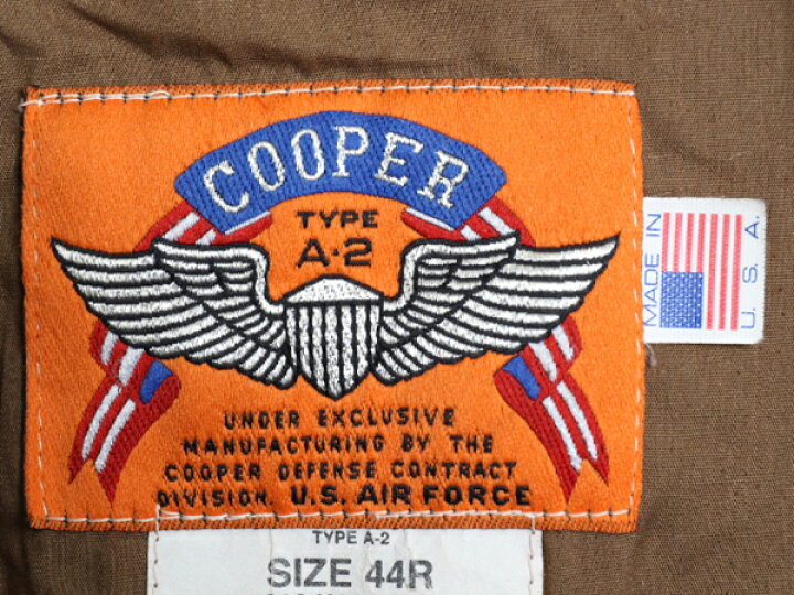 楽天市場】80s 90s USA製 COOPER 本革 レザー A-2 フライト ジャケット 