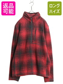 【6/7 最大半額×24h限定777円OFF!】 US企画 ノースフェイス チェック ゴードン ライオンズ ハーフジップ メンズ L 古着 The North Face フリース ジャケット ブルゾン オンブレ| 中古 日本未発売 アウトドア オンブレチェック シャドーチェック フリースジャケット ジャン
