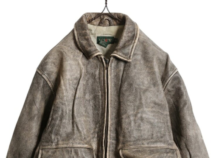 楽天市場】90s J CREW 本革 レザー ジャケット メンズ S / 古着 旧タグ 