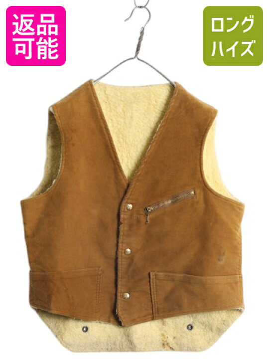 楽天市場】70s USA製 CARTERS 裏 ボア モールスキン ベスト メンズ M 