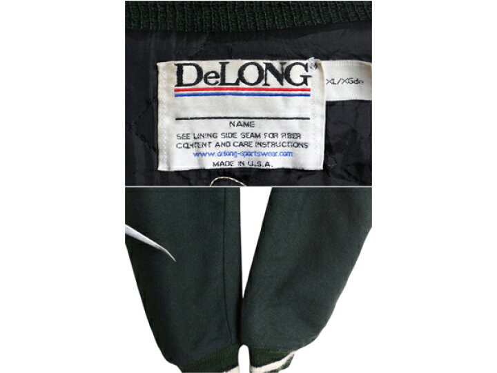 楽天市場】90s USA製 DELONG レザー 切替 ウール スタジャン メンズ XL 