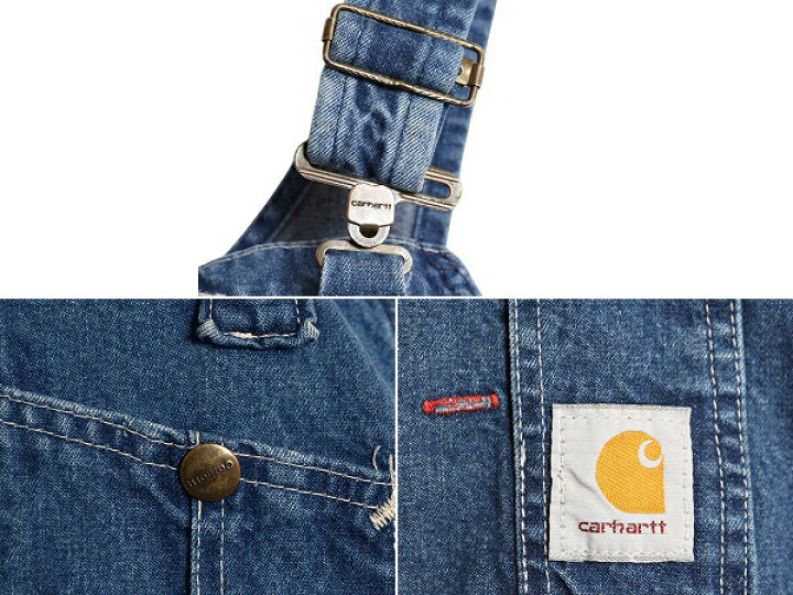 楽天市場】カーハート デニム オーバーオール メンズ 実寸 38 32 古着  