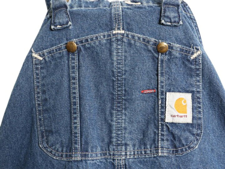 楽天市場】カーハート デニム オーバーオール メンズ 実寸 38 32 古着  